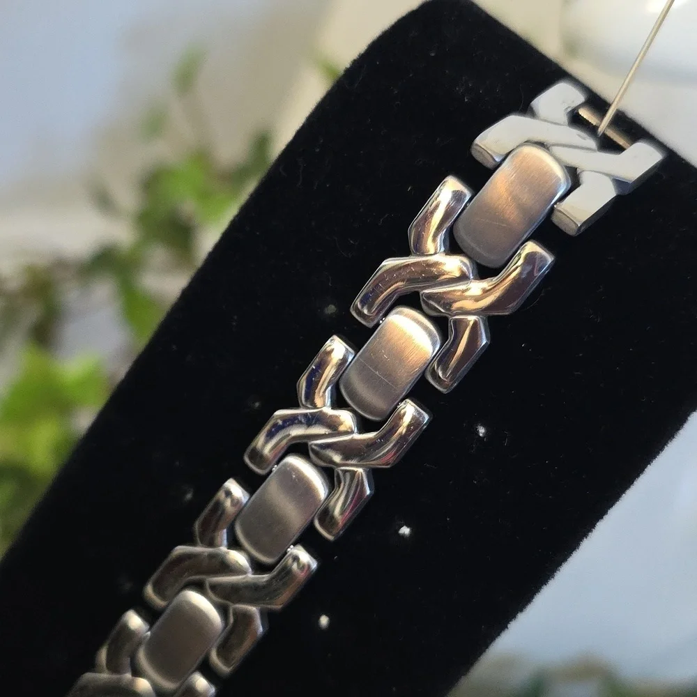 Men's Silver Stainless Steel Watchband Bracelet